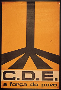 Cartaz da Comissão Democrática Eleitoral (CDE) da campanha eleitoral de 1969