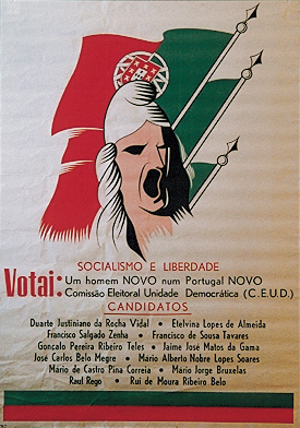 Cartaz da Comissão Eleitoral Unidade Democrática (CEUD) da campanha eleitoral de 1969