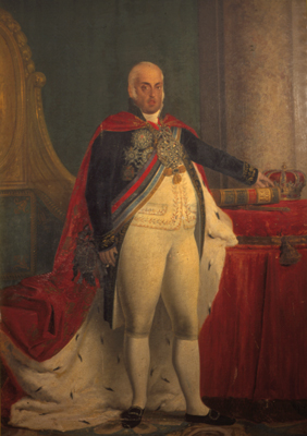Retrato de D. João VI que jurou a primeira Constituição Portuguesa, aprovada em 1822