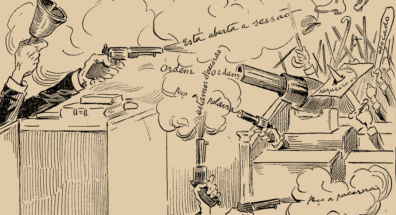 Caricatura de 1914 sobre a sineta
