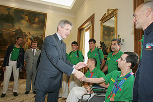 Audiência com os Atletas Paralímpicos medalhados nos Jogos de Atenas 2004, em 06.10.2004 