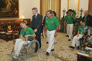 Audiência com os Atletas Paralímpicos medalhados nos Jogos de Atenas 2004, em 06.10.2004 