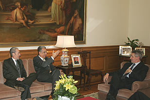 Audiência com o Provedor de Justiça Europeu, Nikiforos Diamandouros, e o Provedor de Justiça Nascimento Rodrigues, em 21.10.2004