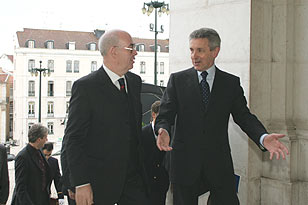 Recepção ao Presidente da Assembleia Parlamentar do Conselho da Europa, Peter Schieder, por ocasião da entrega do Prémio Norte-Sul do Conselho da Europa, em 25.10.2004