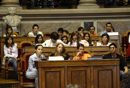 Bancada dos deputados, Assembleia da Rep&uacute;blica, em 08.05.2006