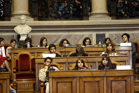 Bancada dos deputados, Assembleia da Rep&uacute;blica, em 08.05.2006