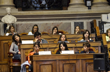 Bancada dos deputados, Assembleia da Rep&uacute;blica, em 08.05.2006