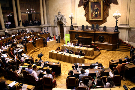 Vista Geral do Plen&aacute;rio na Sala do Senado, Assembleia da Rep&uacute;blica, em 08.05.2006