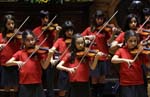 Actuação dos "Paganinus" - Orquestra de Violinos do Conservatório Regional de Setúbal 