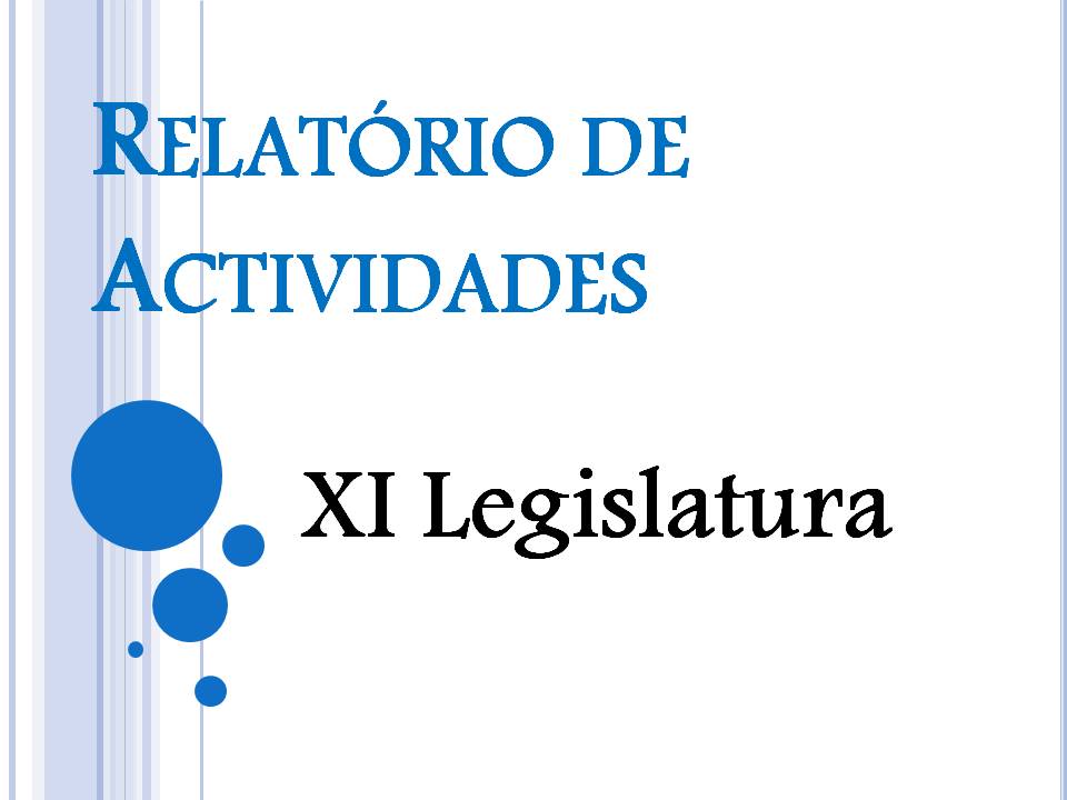 Relat&#243;rio de Actividades da XI Legislatura