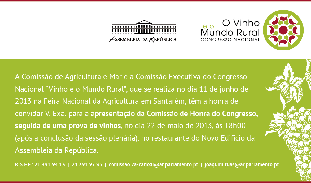 Apresenta&#231;&#227;o da Comiss&#227;o de Honra do Congresso Nacional &quot;Vinho e o Mundo Rural&quot;